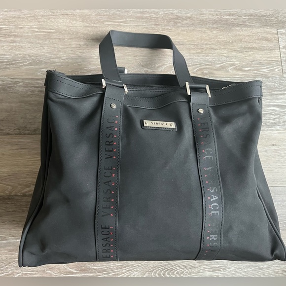 VERSACE Parfums Black & Red Tote Shoulder Bag - Picture 3 of 7